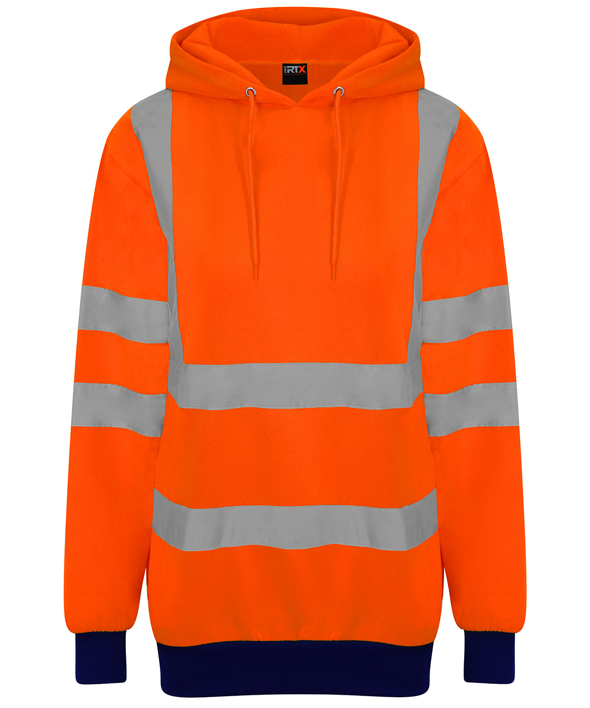 Hoodies - Hög synlighet huvtröja HV Orange Navy