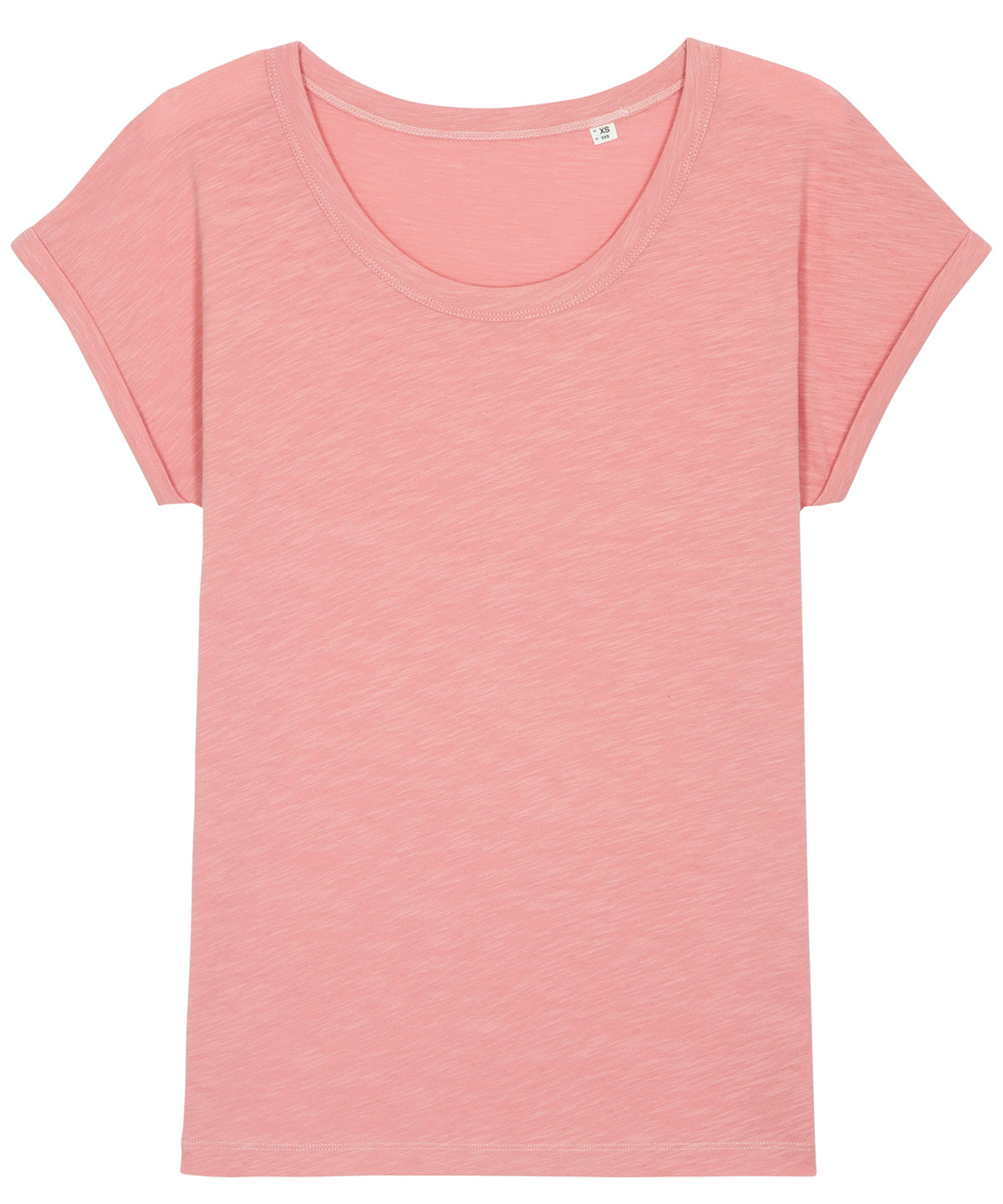 T-Shirts - Elegant dam t-shirt med dolmanärmar och sidoslits Canyon Pink