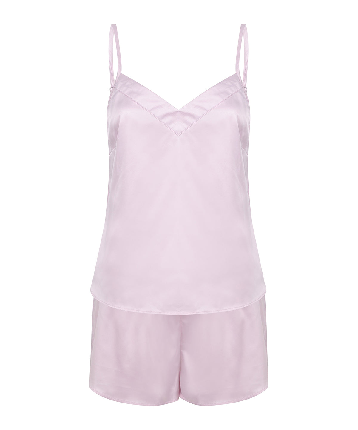 Pyjamas - Lyxiga Satinlinne och Shorts Pyjamas för Damer Light Pink