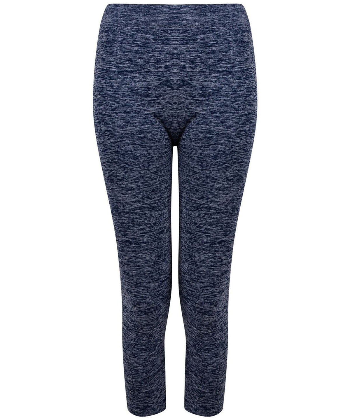 Leggings - Sömlösa Cropped Leggings för Damer Navy Marl