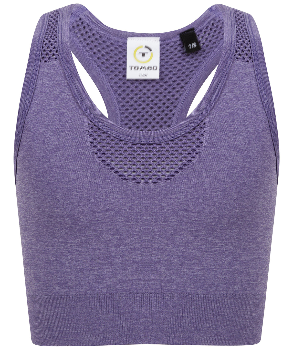 Vests - Barns Sömlösa Crop Top Purple Marl