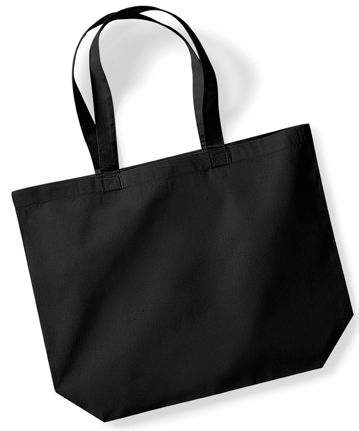 Bags - Stilren Maxi-Tote i Ekologisk Bomull Black One size