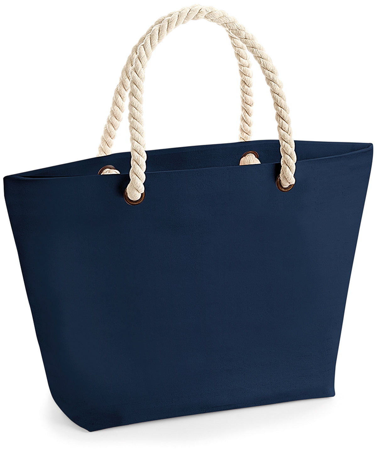 Bags - Stilren Strandväska med Horisontella Ränder French Navy One size