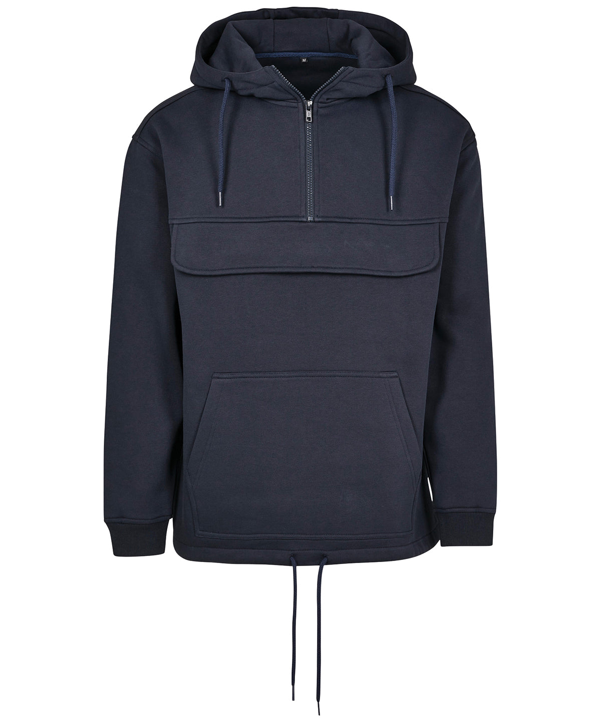 Hoodies - Hoodie med bröstficka och snörning Navy