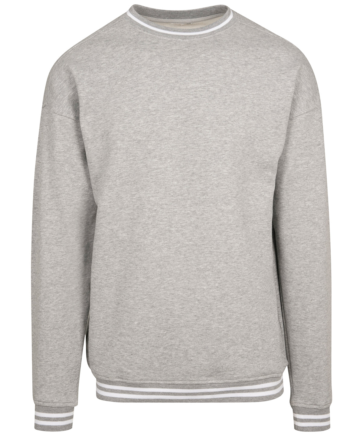 Sweatshirts - College sweatshirt med överdimensionerade axlar Heather Grey White