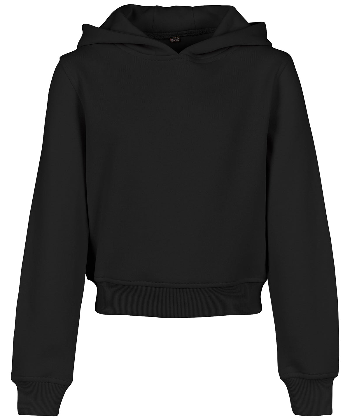 Hoodies - Croppad tröja för dam med trendig passform Black