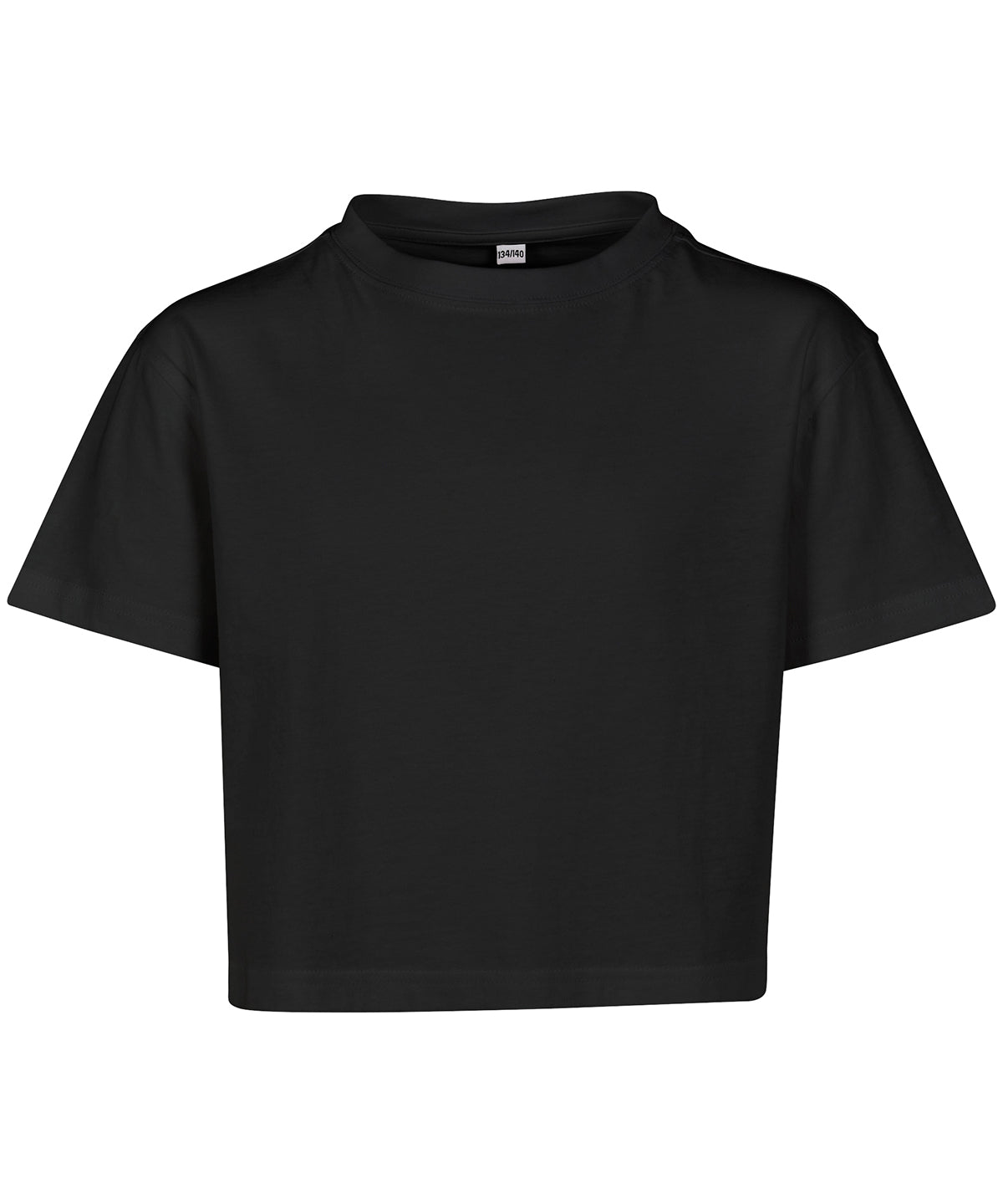 T-Shirts - Croppad t-shirt för tjejer – enkel och stilren Black