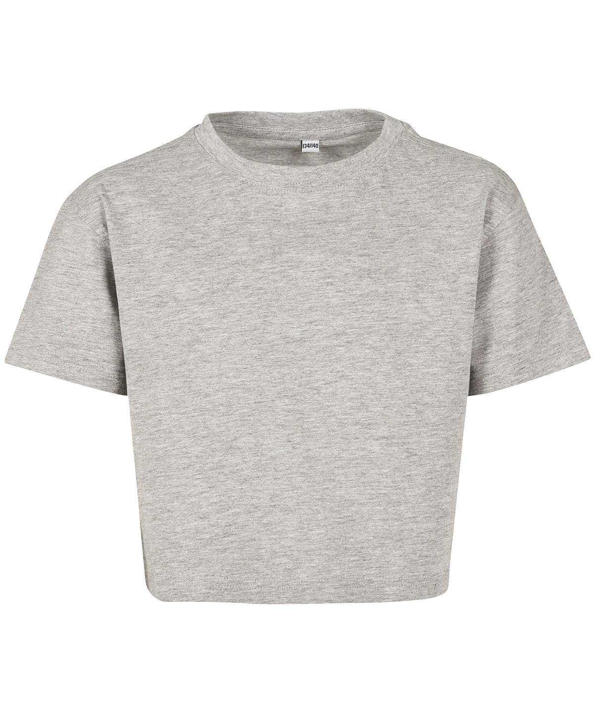 T-Shirts - Croppad t-shirt för tjejer – enkel och stilren Heather Grey