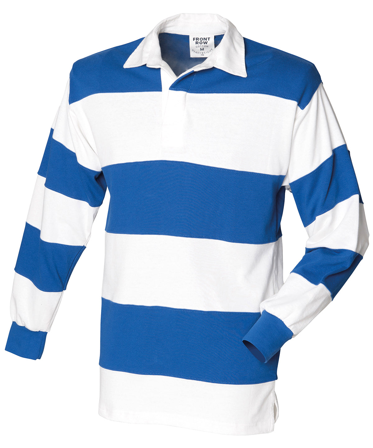 Polos - Långärmad Randig Rugbytröja för Herrar White Royal White collar