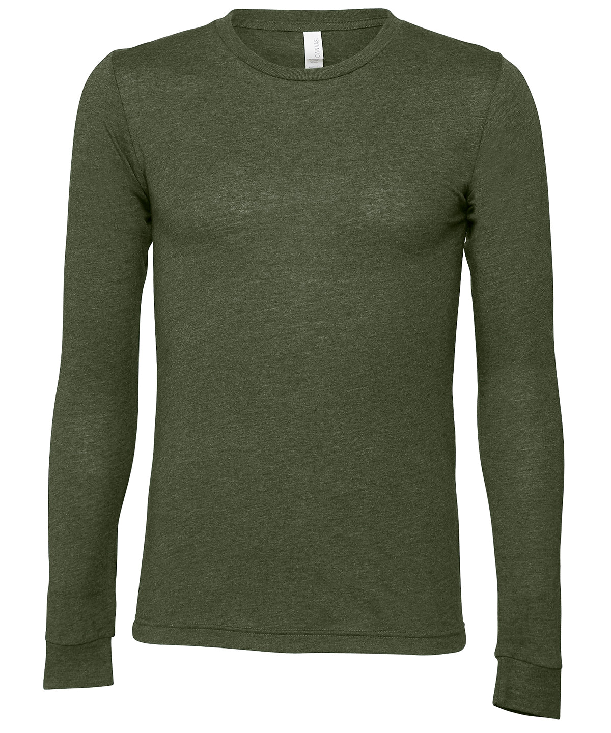 T-Shirts - Klassisk Unisex Långärmad Tröja i Jersey Military Green