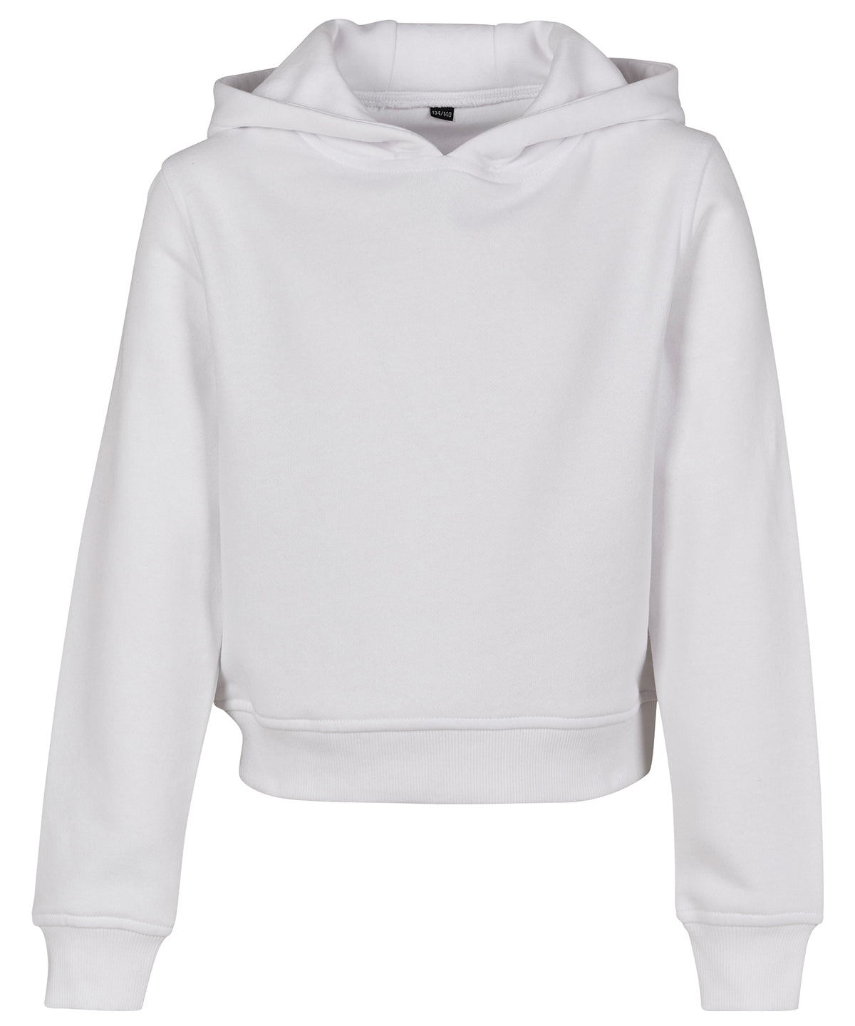 Hoodies - Croppad tröja för dam med trendig passform White