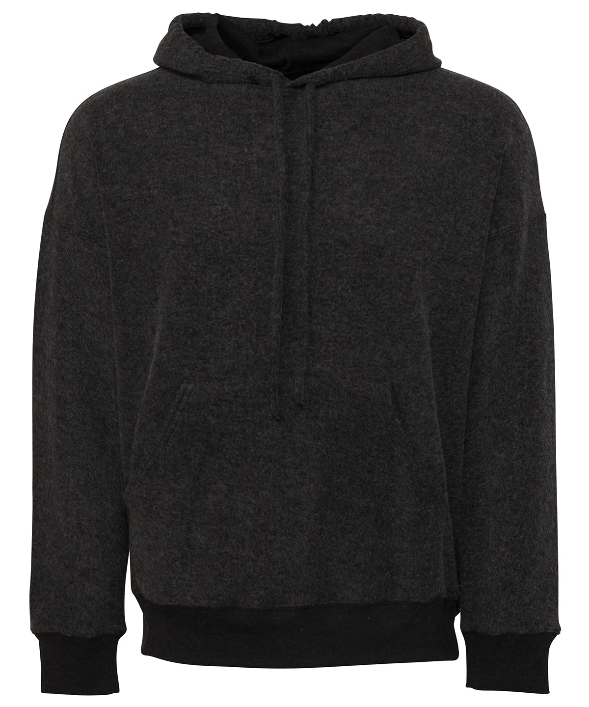 Hoodies - Unisex Sueded Fleece Hoodie Black Heather