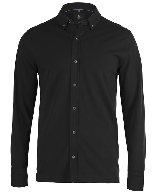 Shirts - Kingston Stretch Deluxe Piqué-skjorta Black