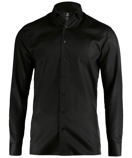 Shirts - Portland slimmad strykfri skjorta – elegant passform Black