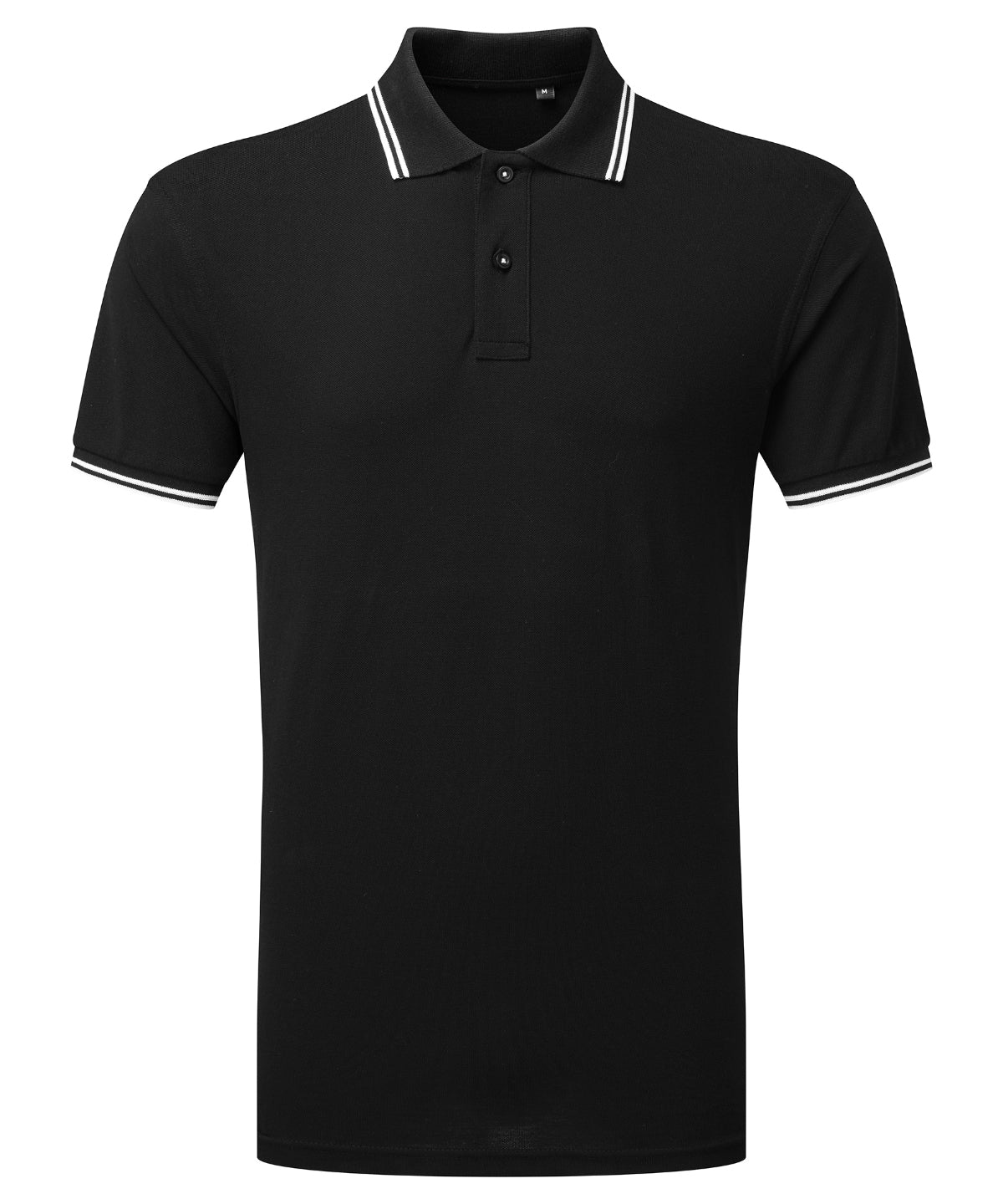 Polos - Polotröja i polycottonblend för teknisk komfort Black White