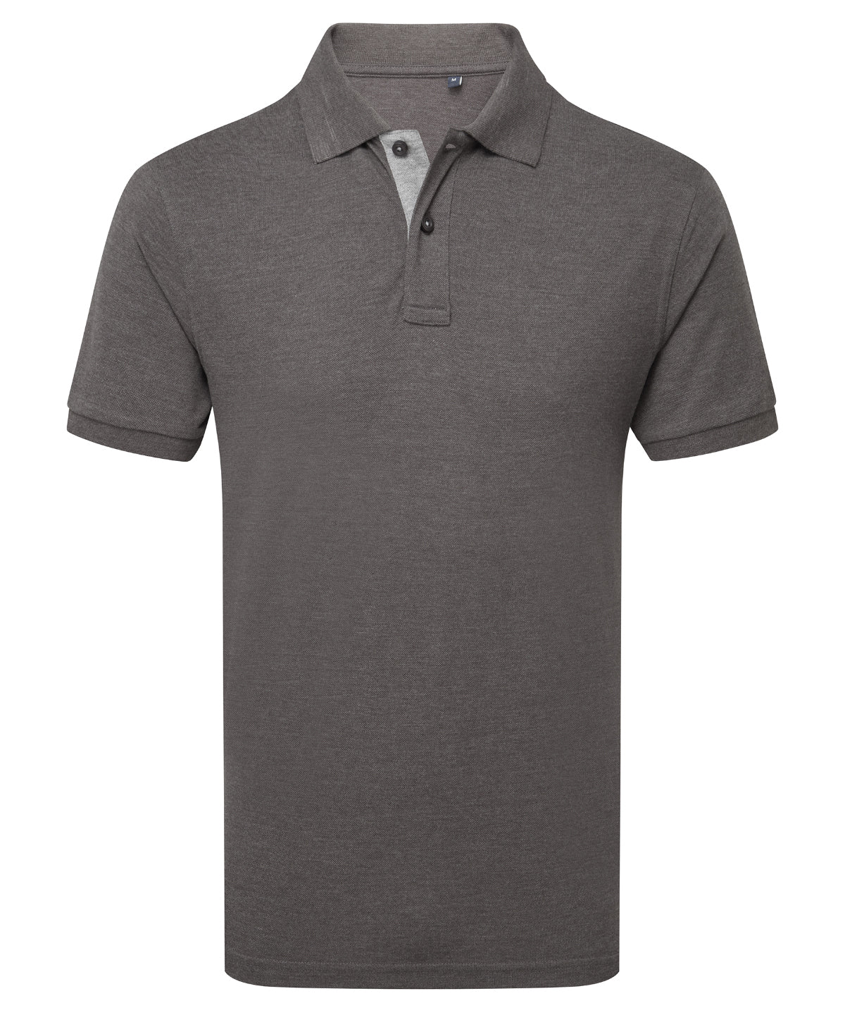 Polos - Poloshirt i polycotton med teknik Charcoal Heather Grey