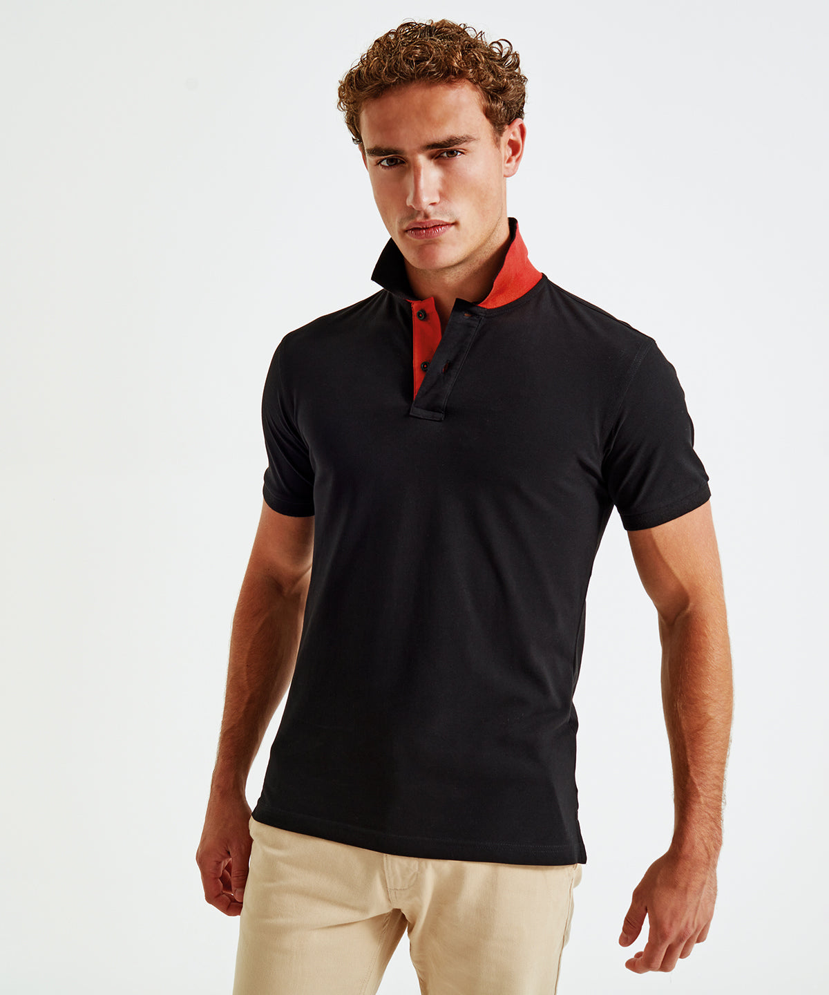 Polos - Poloshirt i polycotton med teknik