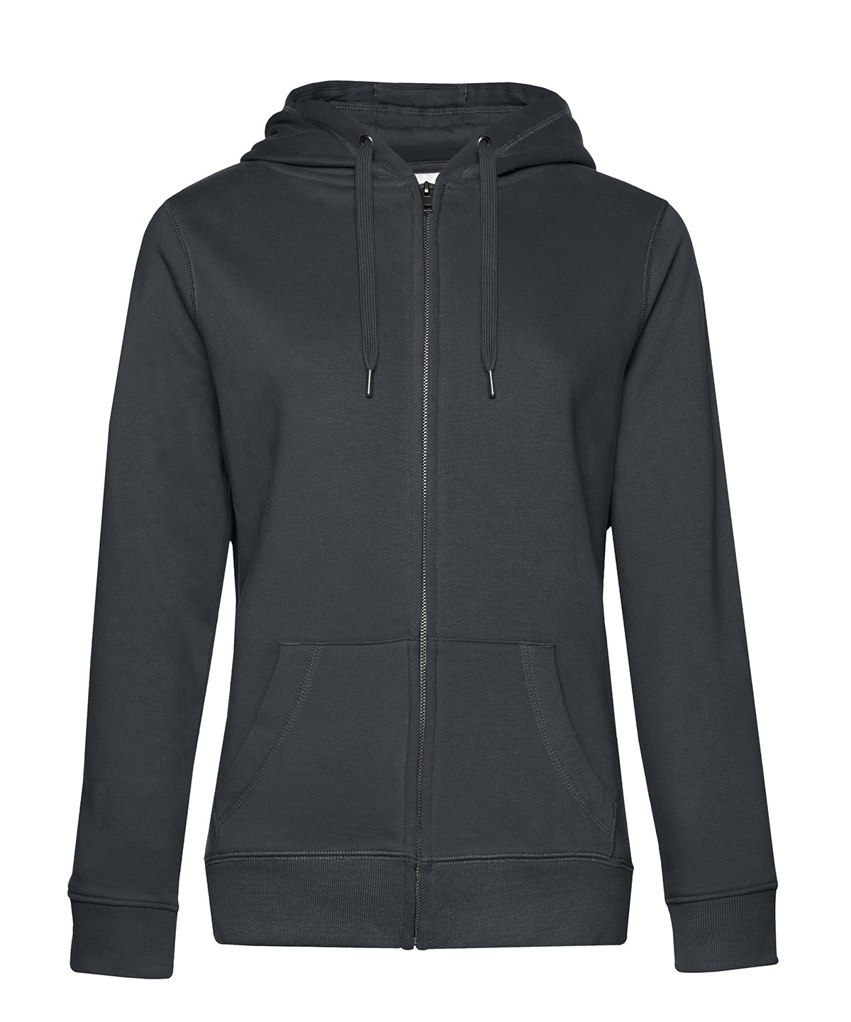 Hoodies - Hoodie med dragkedja från B&C Queen Asphalt