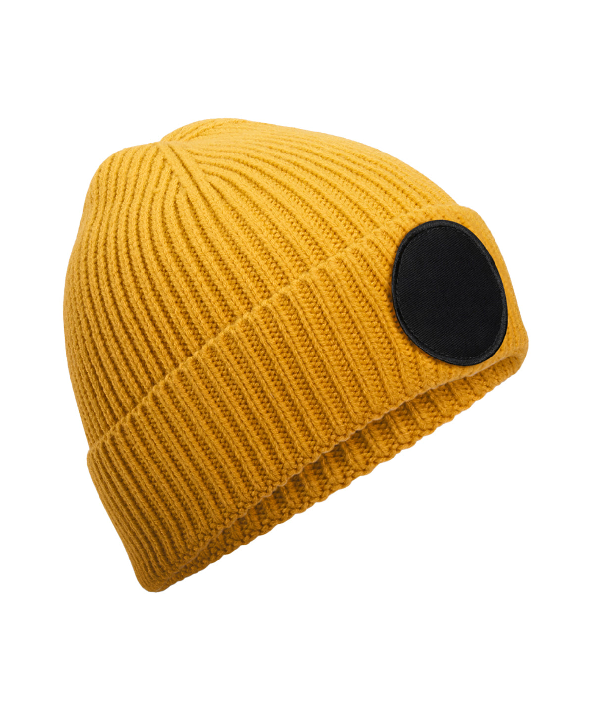 Beanies - Circular Fashion Patch Mössa Mustard Black One Size