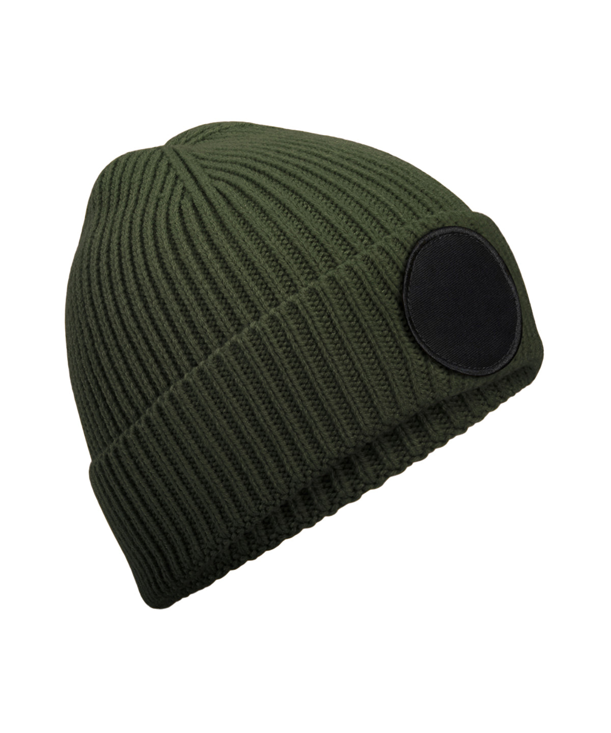 Beanies - Circular Fashion Patch Mössa Olive Green Black One Size