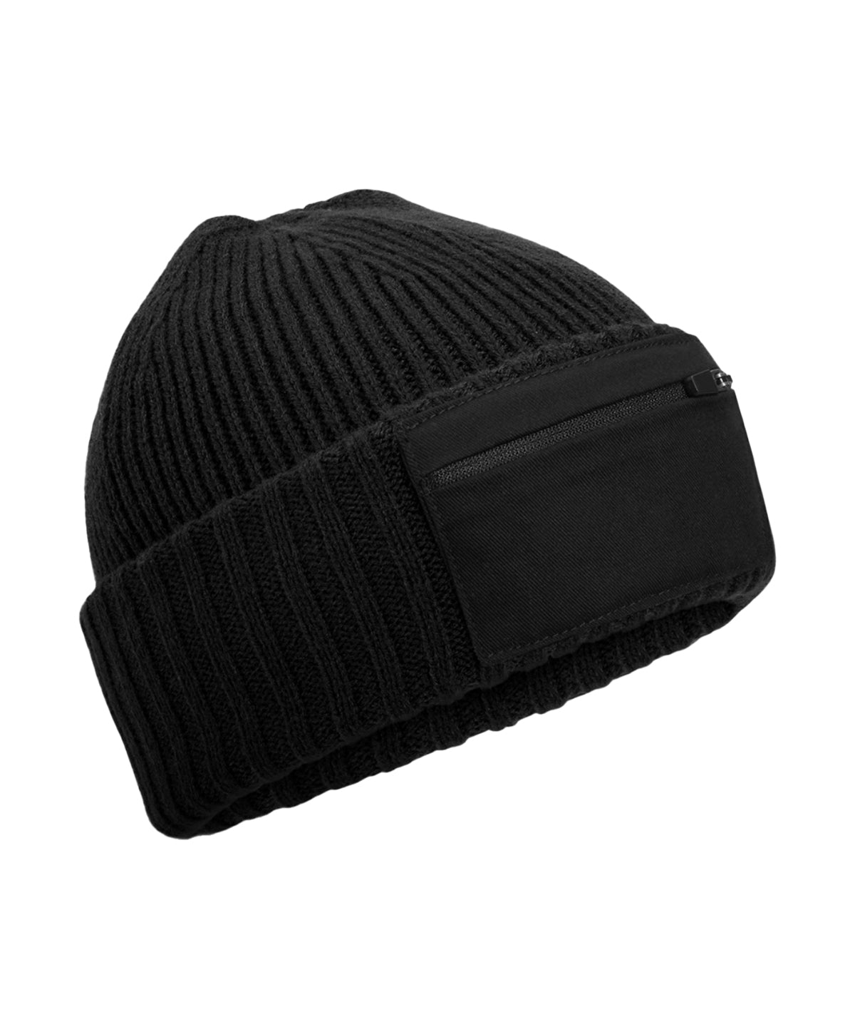 Beanies - Zip Patch Beanie Black One Size