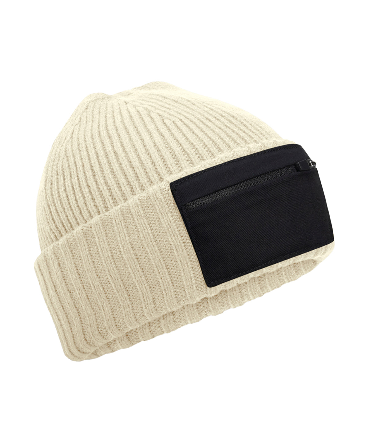 Beanies - Zip Patch Beanie Sand Black One Size