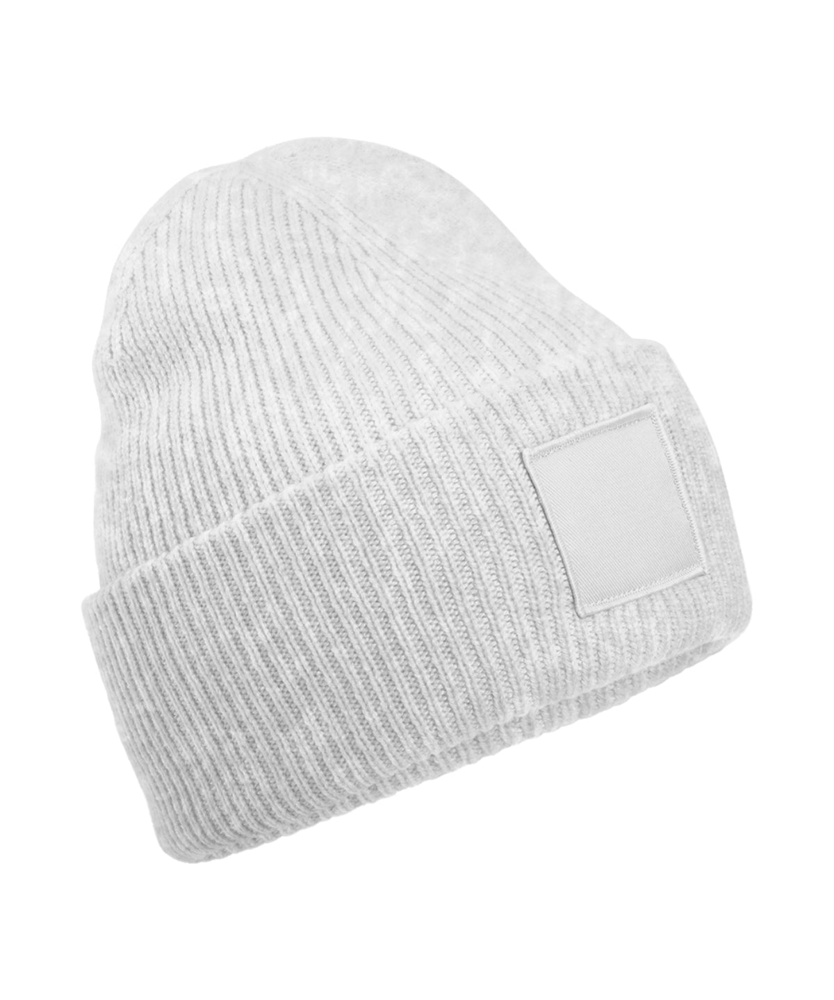 Beanies - Djuppuffad mössa med tonande patch Cloud Grey One Size