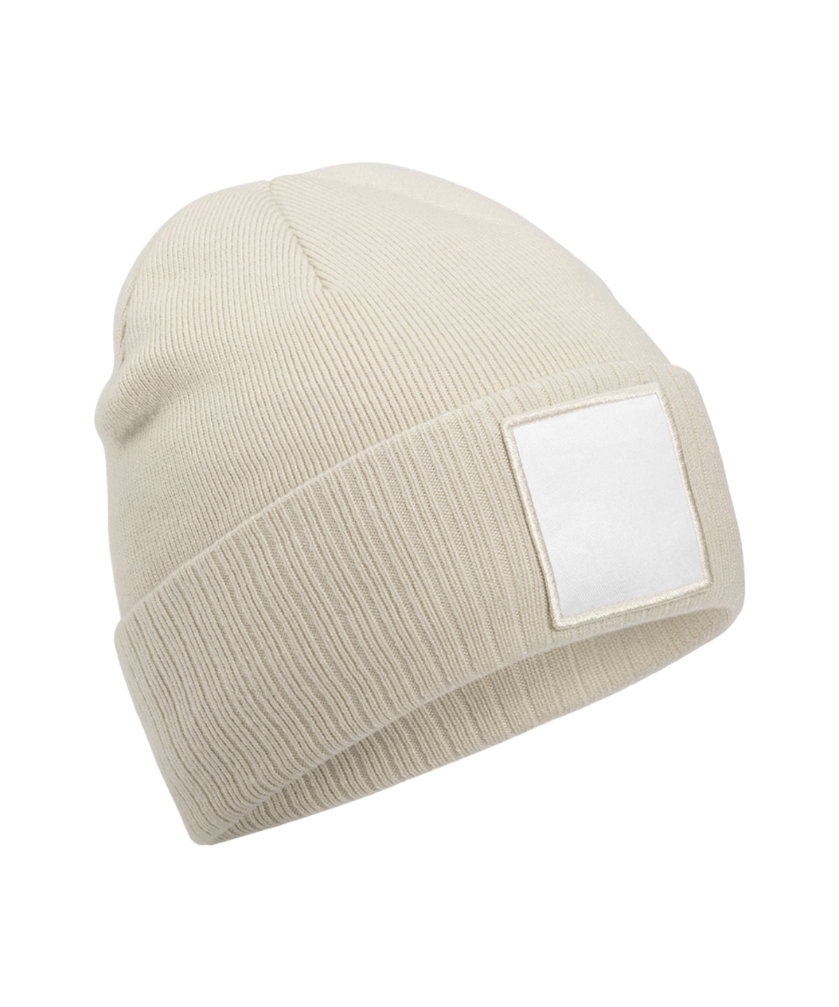 Beanies - Applikationspatch Mössa Oatmeal White One Size