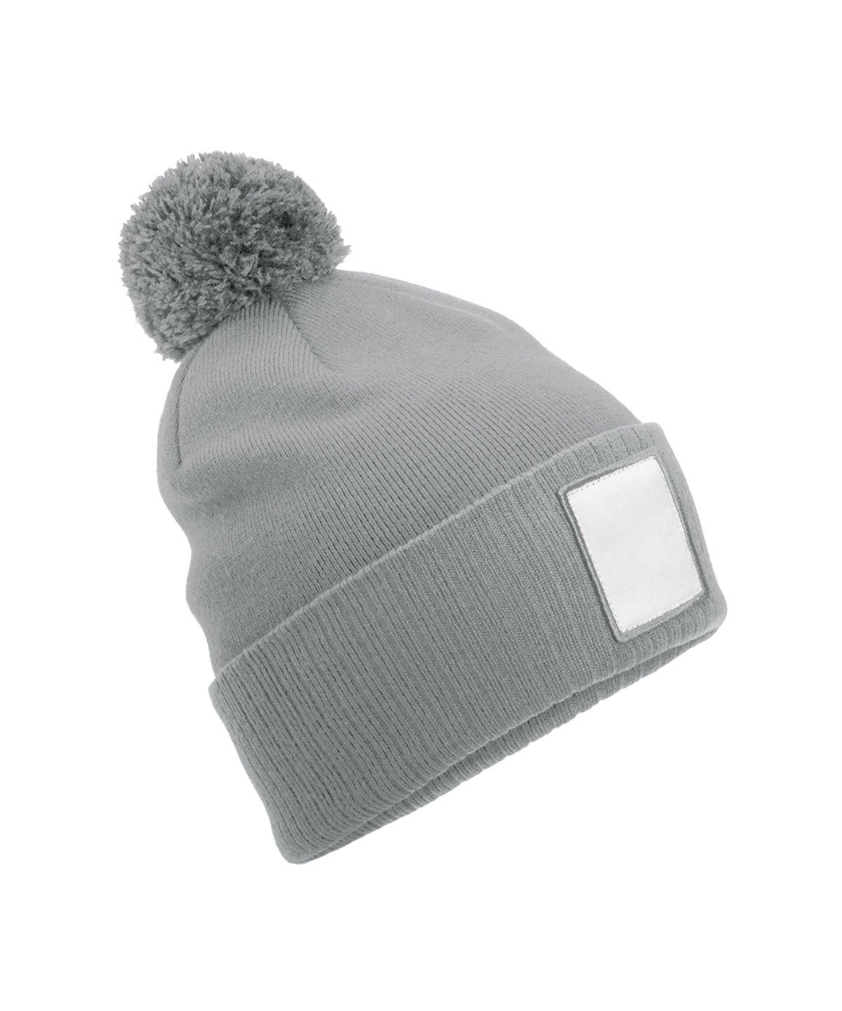 Beanies - Applikationspatch Pom Pom Mössa Ash White One Size