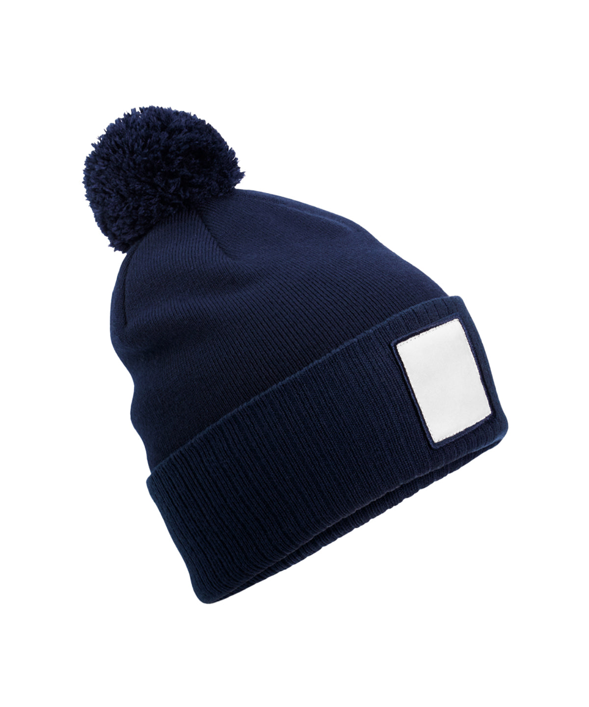 Beanies - Applikationspatch Pom Pom Mössa Oxford Navy White One Size