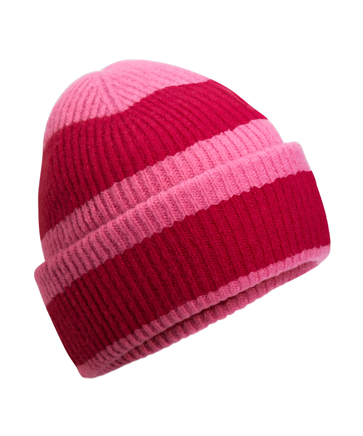 Beanies - Randig Beanie – klassisk stil med en modern twist True Pink Classic Red One Size