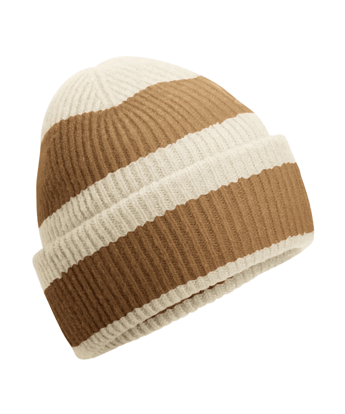 Beanies - Randig Beanie – klassisk stil med en modern twist Vanilla Biscuit One Size