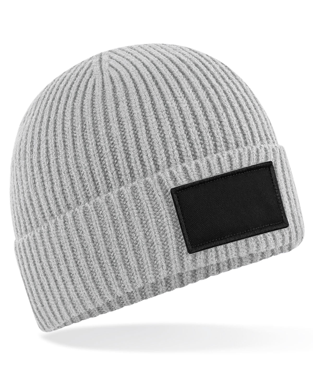 Beanies - Mode Patch Beanie Light Grey Black One size