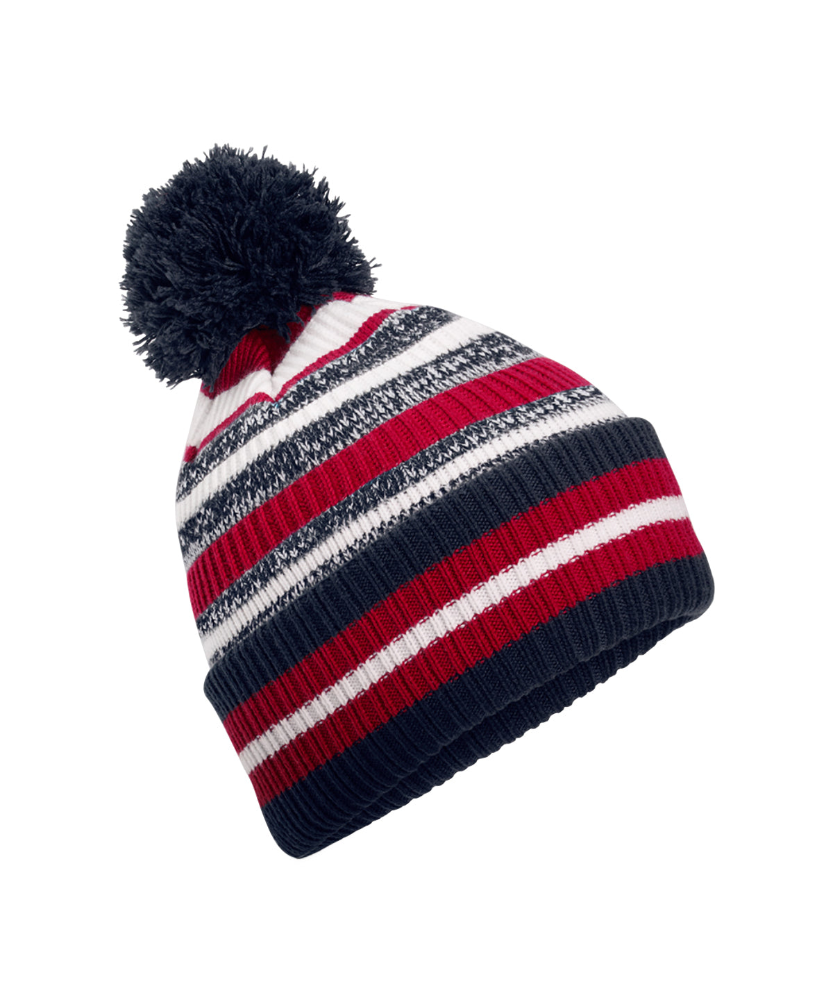 Beanies - Junior korkskruvs-pom pom mössa French Navy Classic Red White One Size