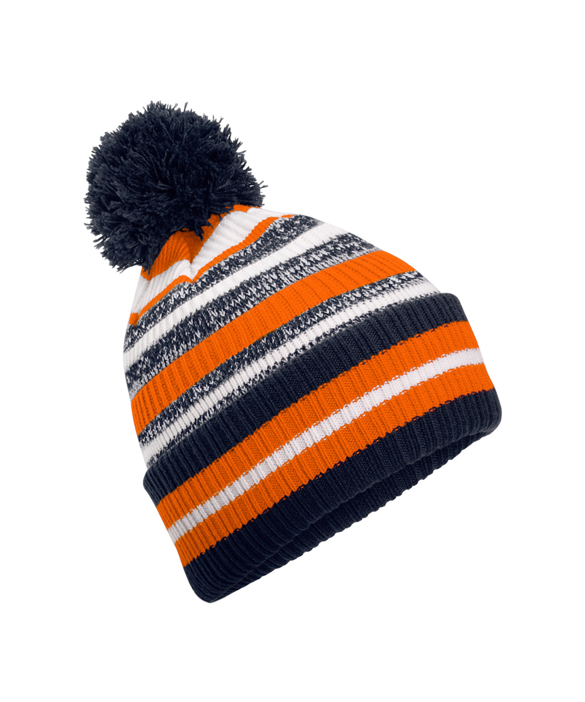 Beanies - Junior korkskruvs-pom pom mössa French Navy Orange White One Size