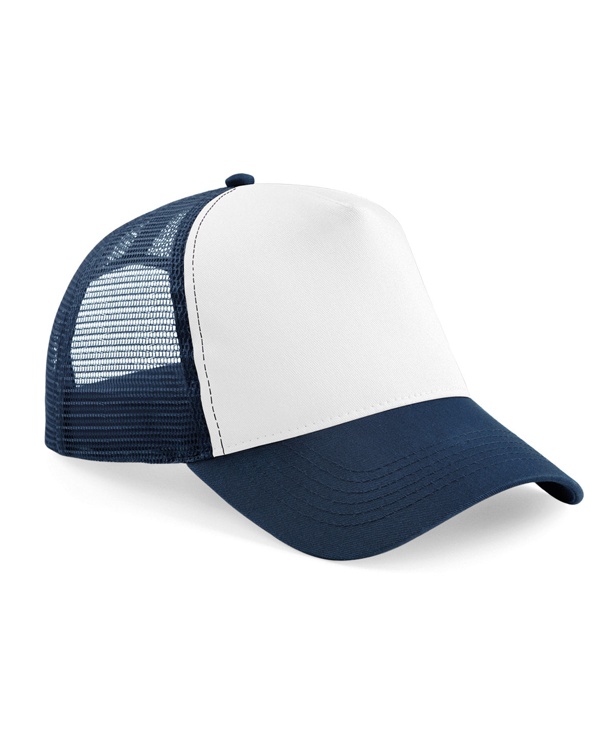 Caps - Teknisk mesh truckerkeps – retro och modern French Navy White One size