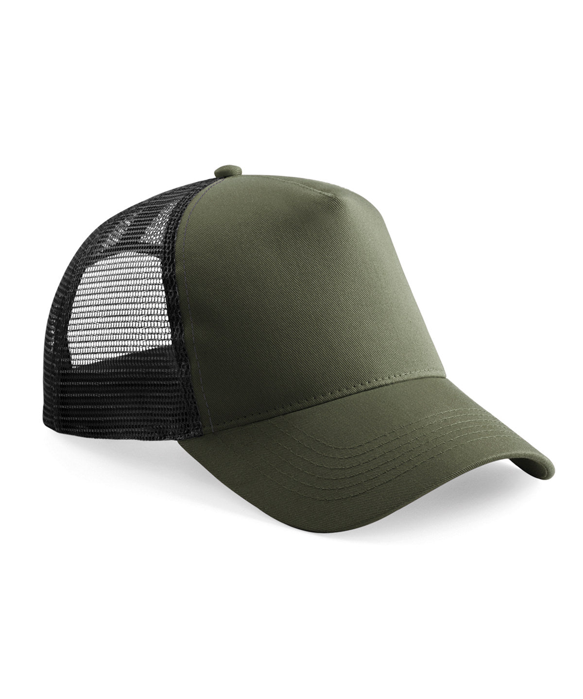 Caps - Teknisk mesh truckerkeps – retro och modern Olive Green Black One size