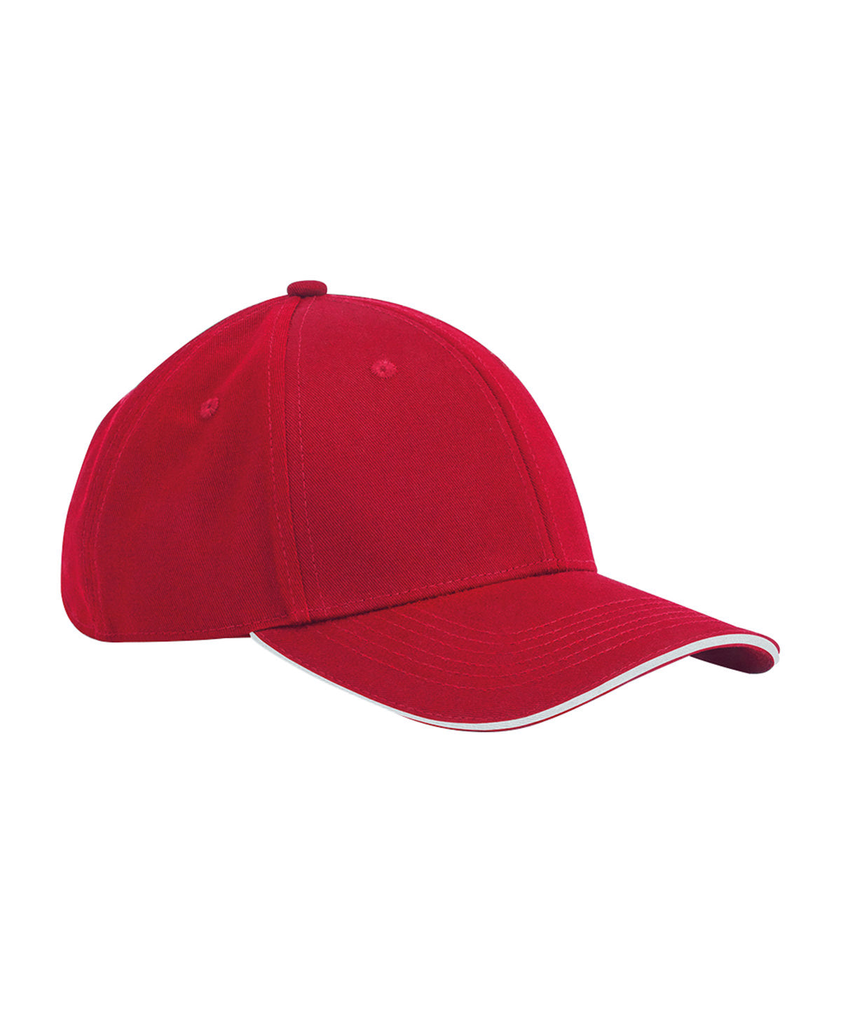 Caps - Klassisk Ekologisk Bomull 6-Panel Keps Classic Red White One size