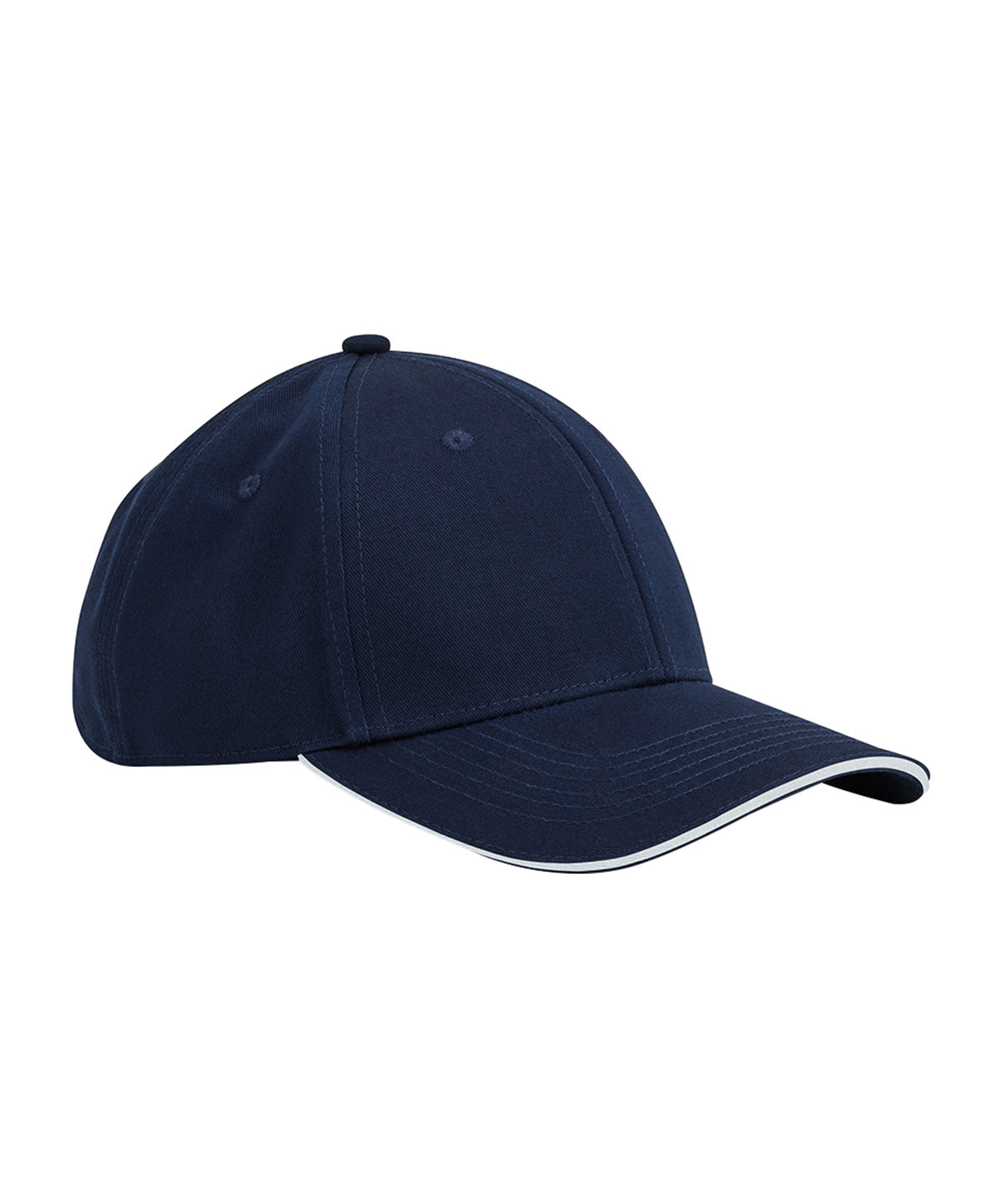 Caps - Klassisk Ekologisk Bomull 6-Panel Keps French Navy White One size