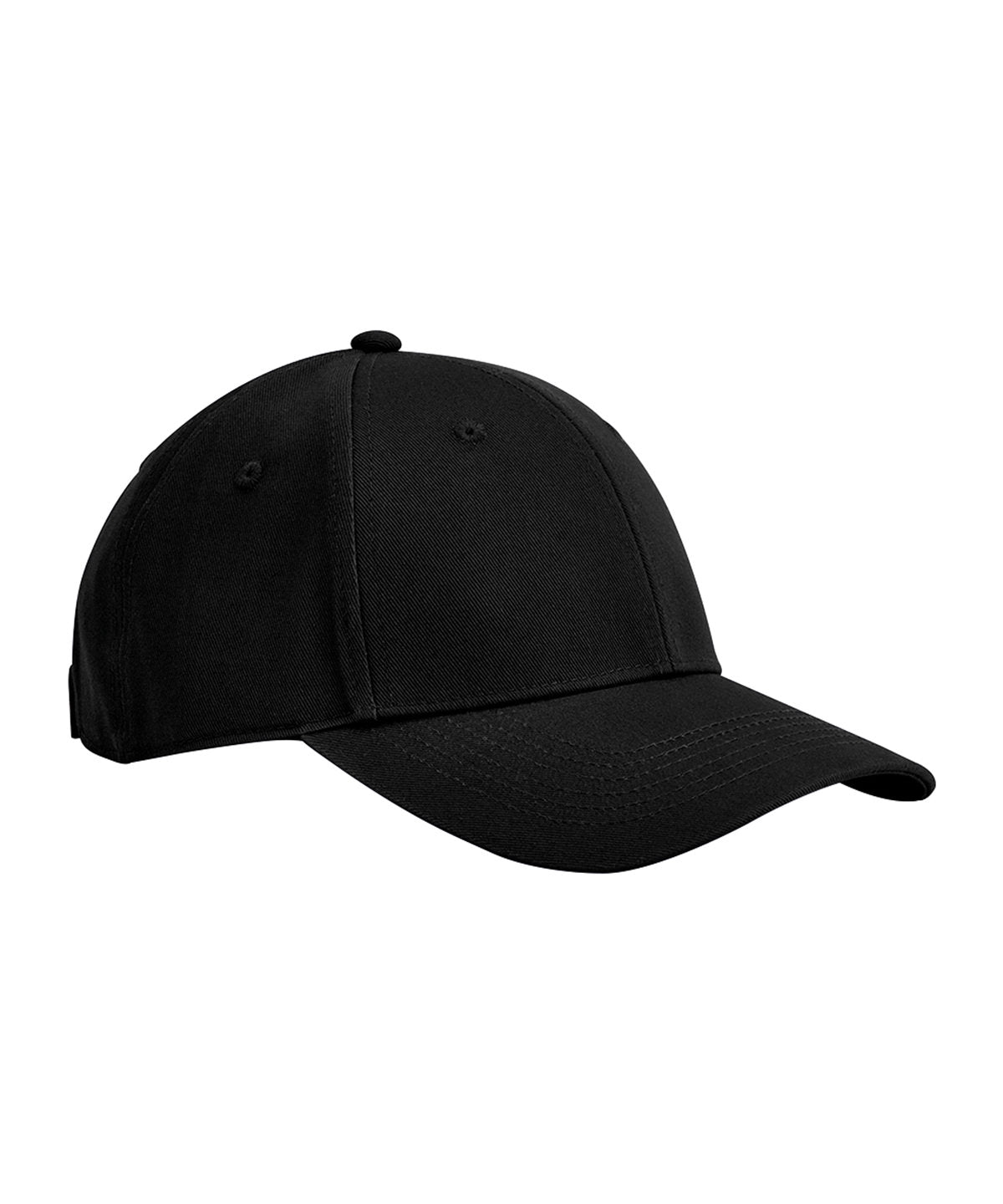 Caps - Juniorklassisk Ekologisk Bomull 6-Panel Keps Black One size