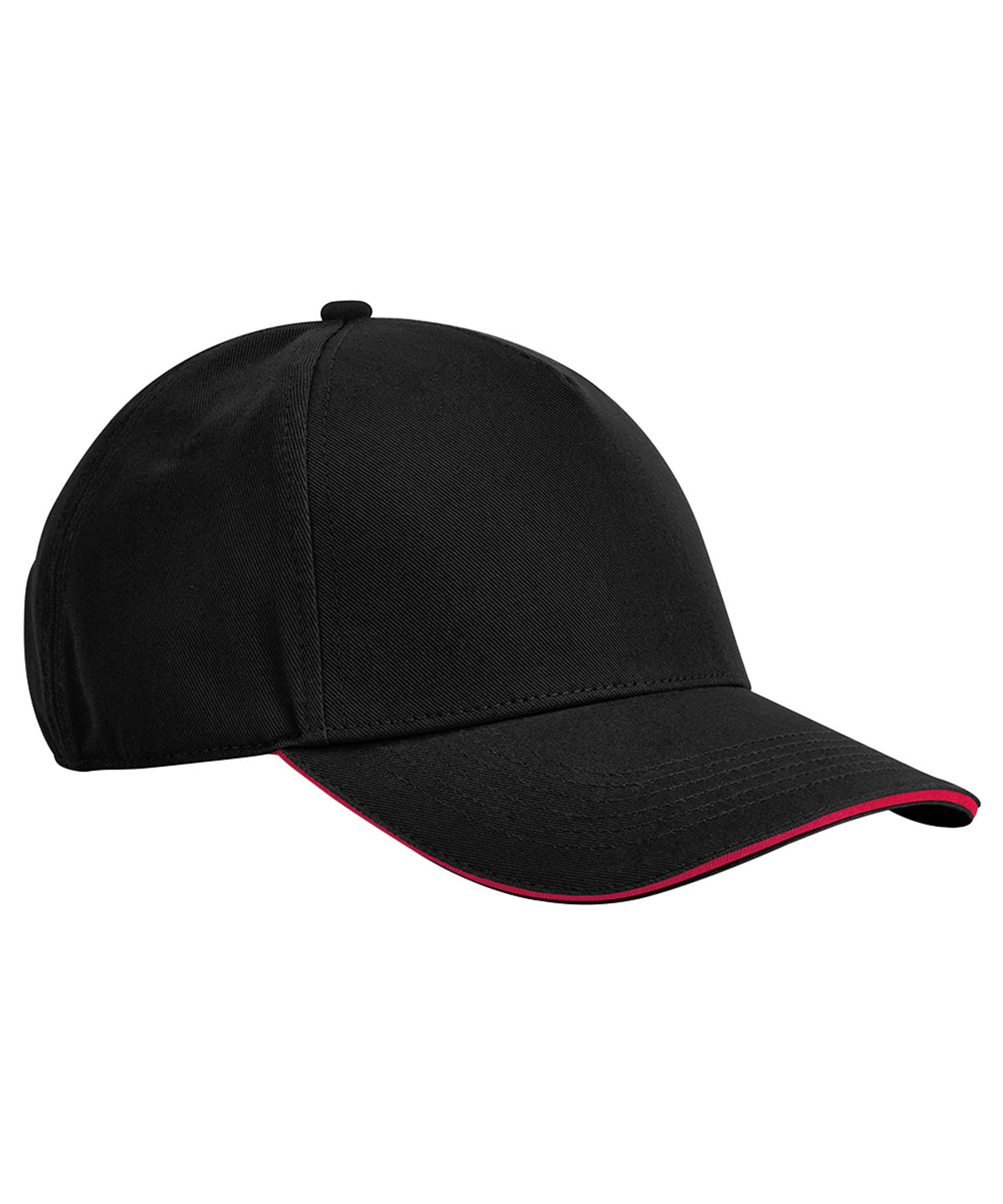 Caps - Klassisk Ekologisk Bomullskeps Black Classic Red One size