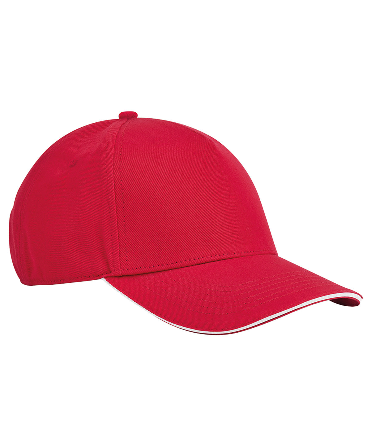 Caps - Klassisk Ekologisk Bomullskeps Classic Red White One size