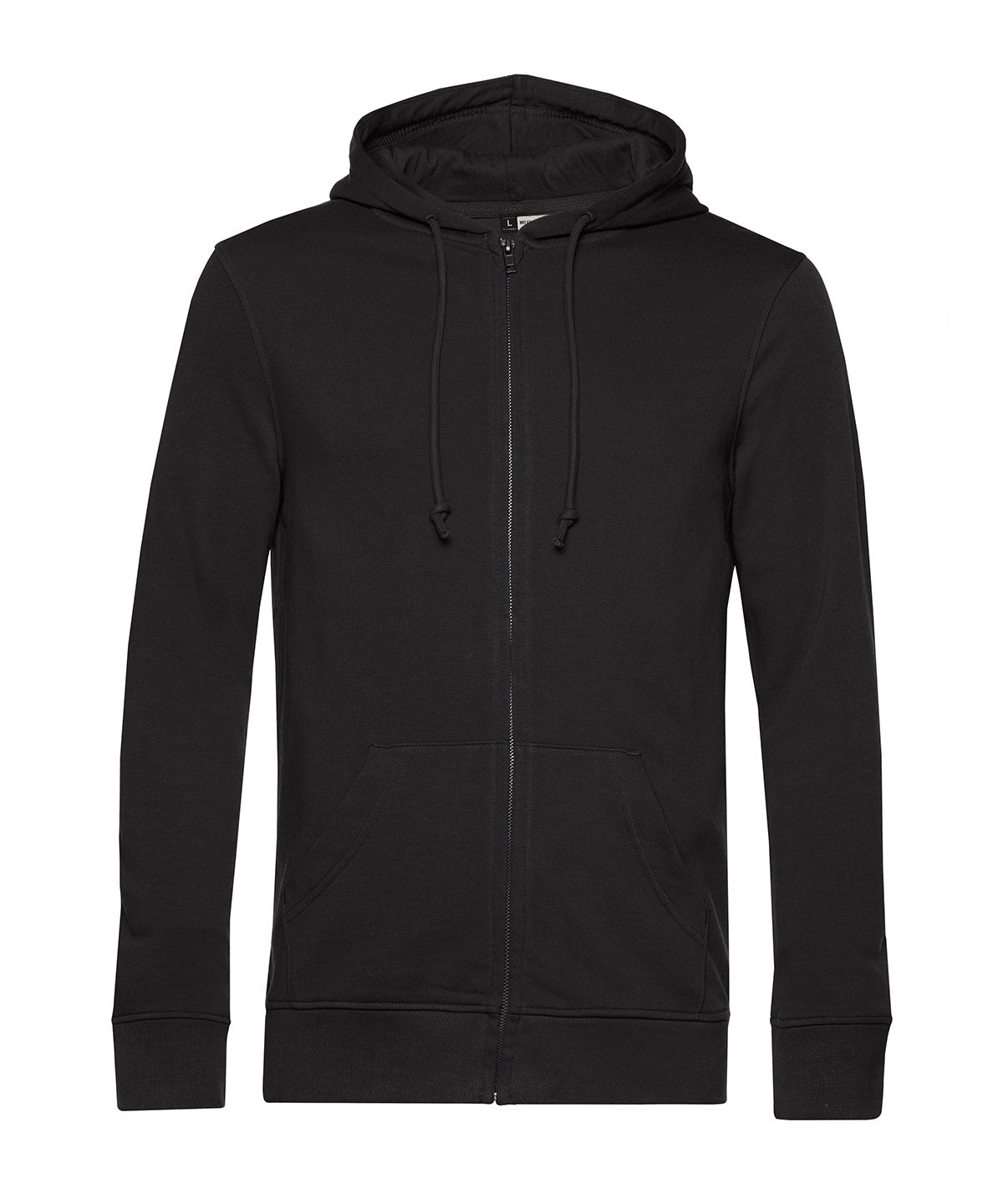 Hoodies - B&C Inspire Zipped Hoodie Black Pure