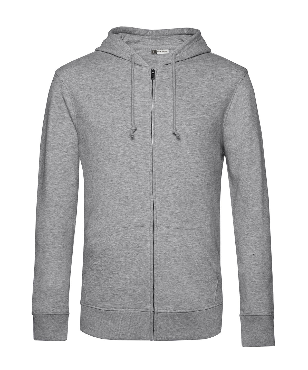 Hoodies - B&C Inspire Zipped Hoodie Heather Grey