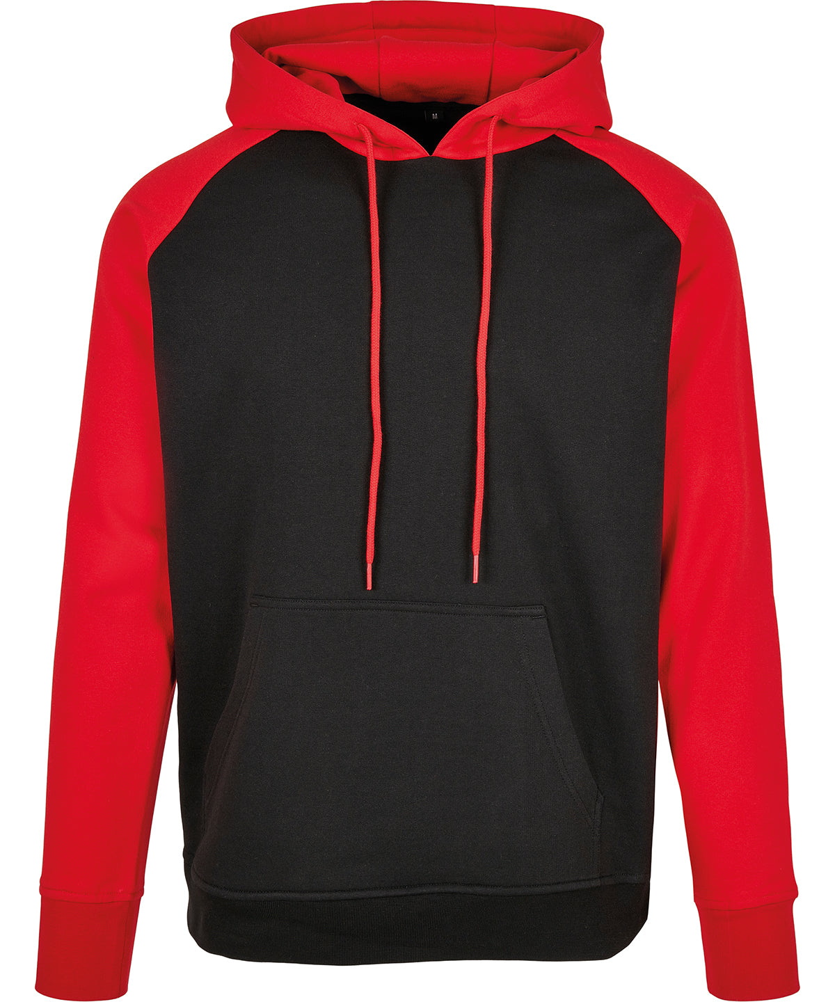 Hoodies - Raglan hoodie – grundläggande stil Black Red XS