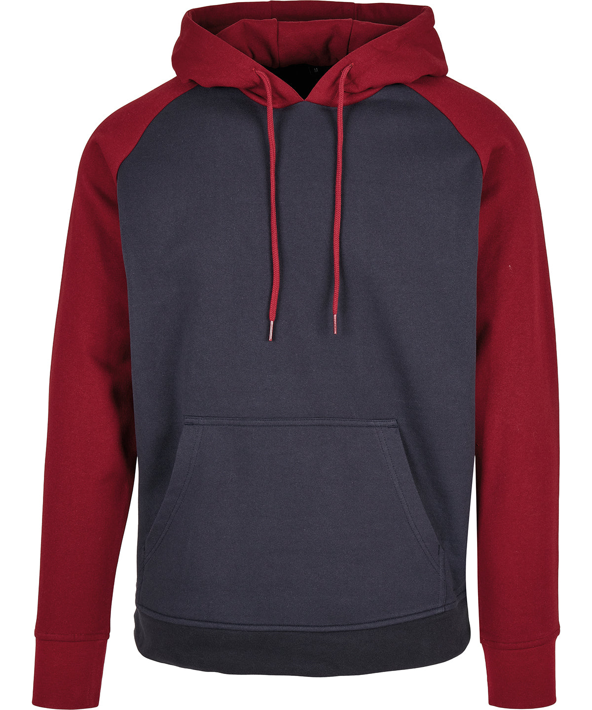 Hoodies - Raglan hoodie – grundläggande stil Navy Burgundy XS