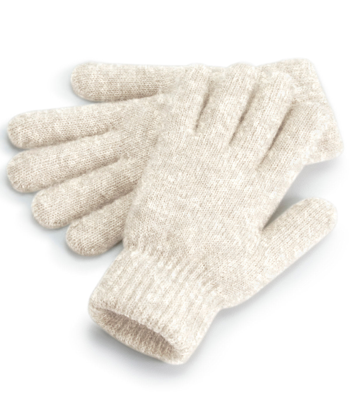 Gloves - Cosy ribbade muddhandskar Almond Marl One size