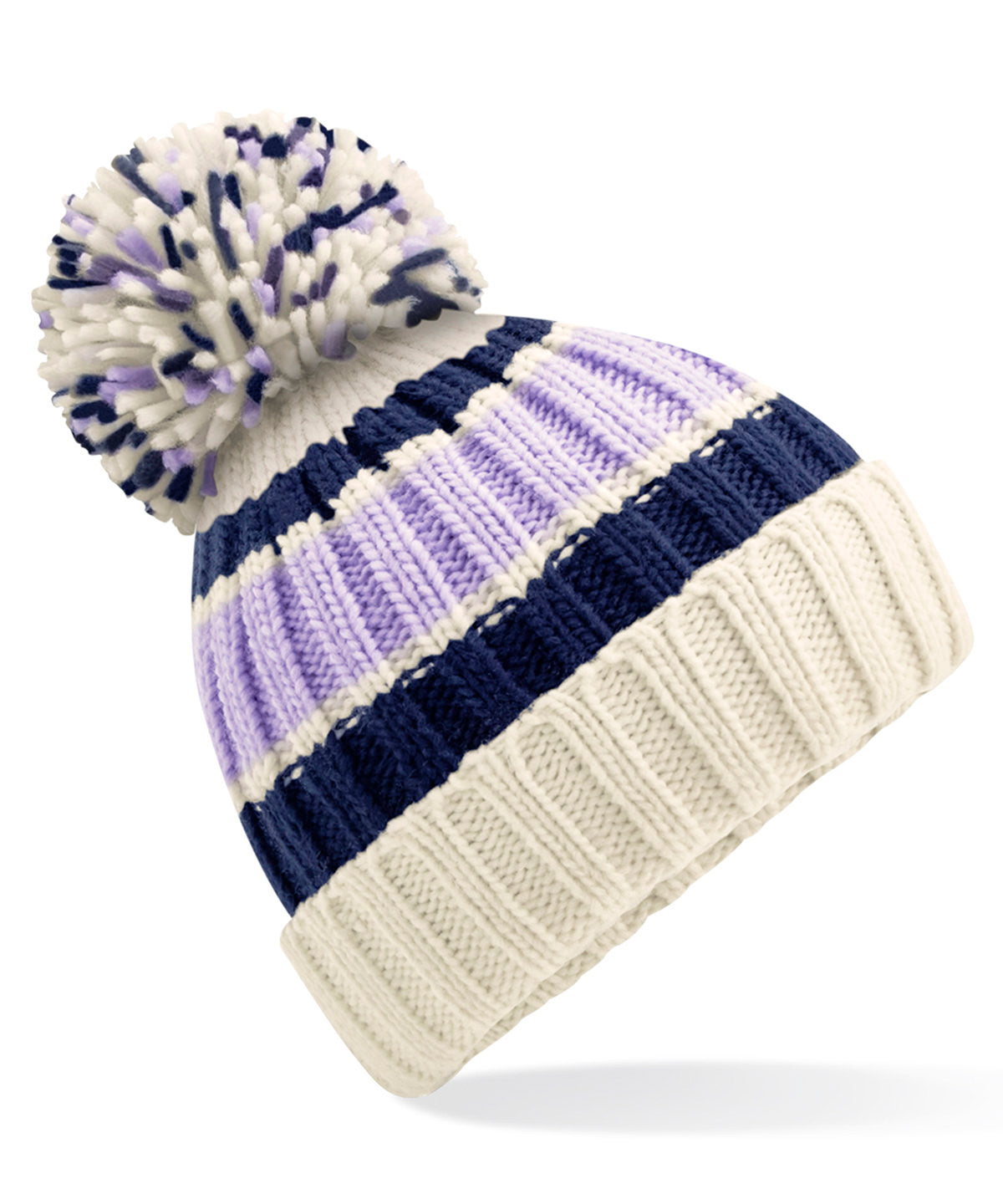 Beanies - Hygge Randig Mössa Blueberry Cheesecake One size