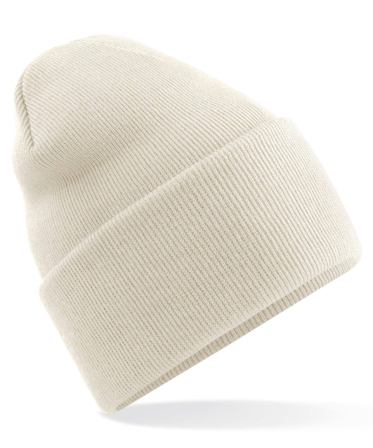 Beanies - Original djup uppvikt mössa Almond One size