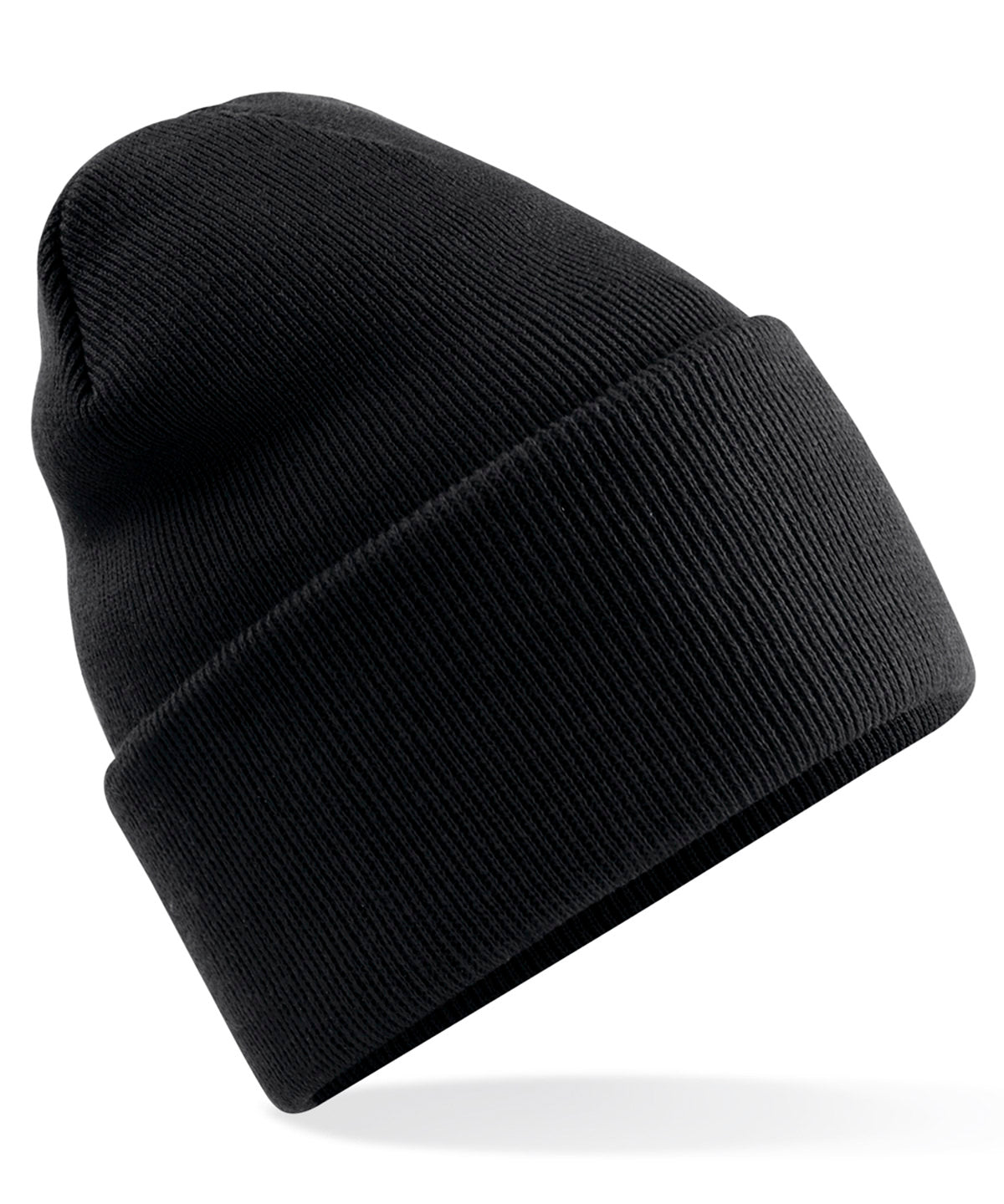 Beanies - Original djup uppvikt mössa Black One size